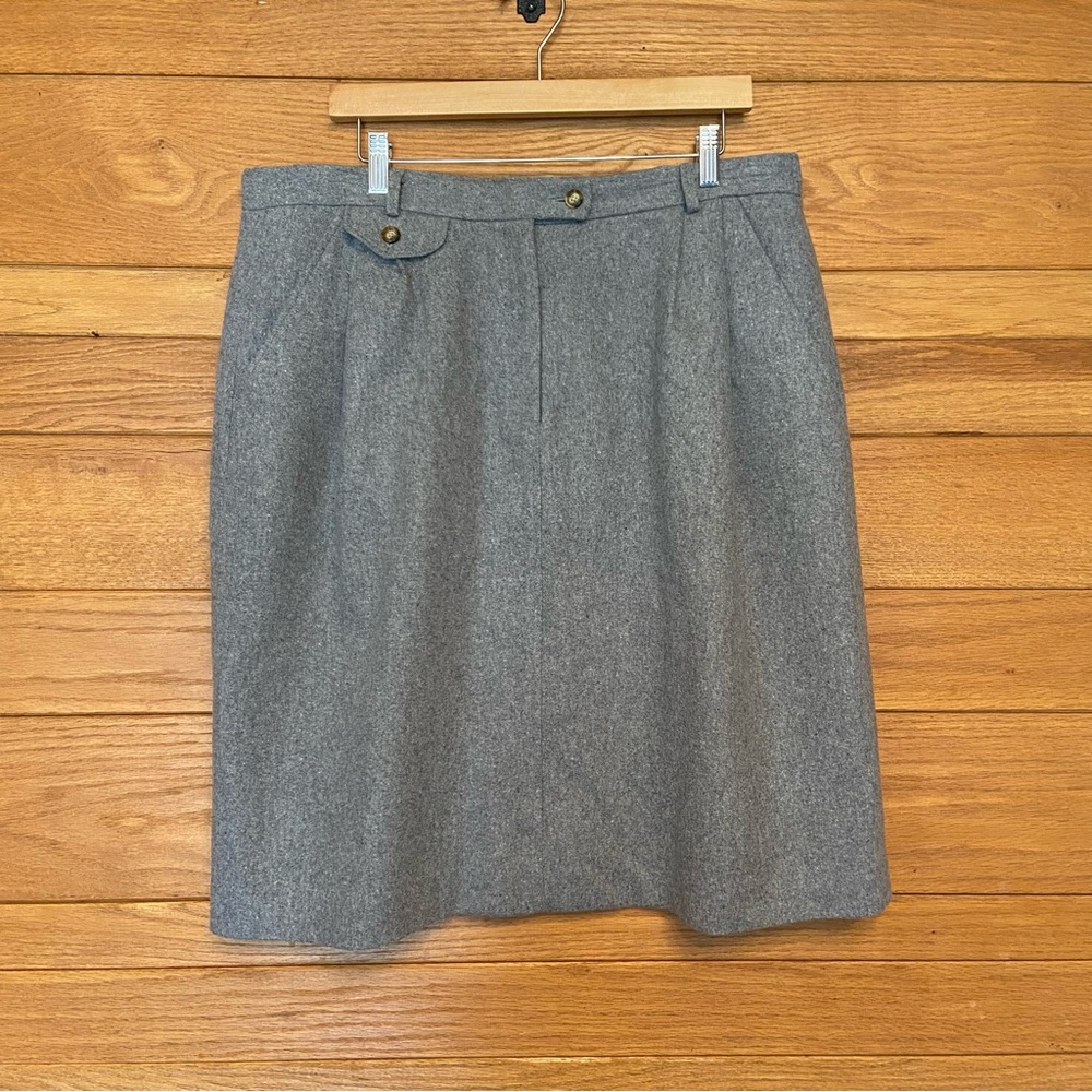 Vintage Orvis gray wool skirt